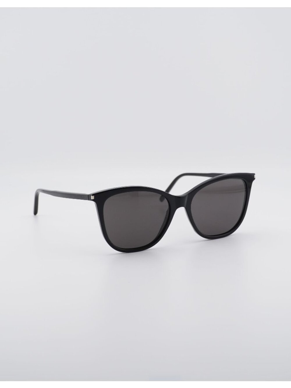 Saint Laurent SL305 001 Sunglasses Black Cat Eye Frame, Smoke Lenses